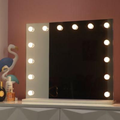 Dimmable Brightness High Definition LED Bathroom Mirror Hollywood Mirror with Lighted Bulbs
