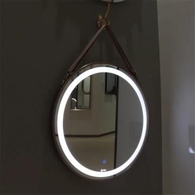 Round Hanging LED Lighted Bathroom Decor Wall Mirror Touch Screen