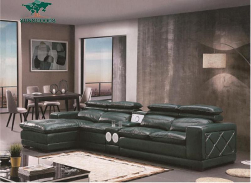 Manufacturer Luxury Popular Designbedroom Real Leather Corner Sofa Group Sofa Modern Furniture