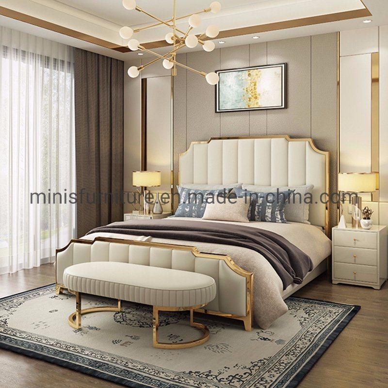 (MN-MB108) Modern Home Bedroom Furniture Luxury High Back King Size Bed