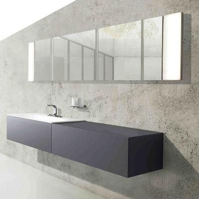 Modern Bath Waterproof Wooden Wall Mounted Bathroom Vanity / Double Sink Bathroom Cabinet
