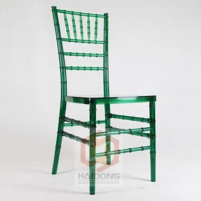 Modern Wedding Green Polycarbonate Resin Party Banquet Tiffany Dining Chair