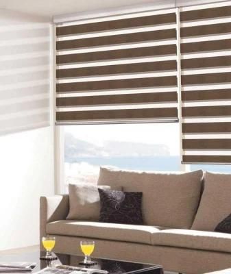 100% Polyester Fabric Manual Blackout Shade Roller Blinds Blackout Zebra Blinds