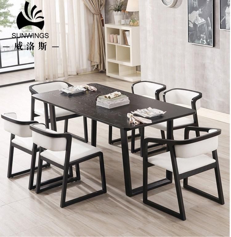 Nordic Hotel Furniture Fashion/Scandinavian Dining Room Chair for Restaurant Leather Seat