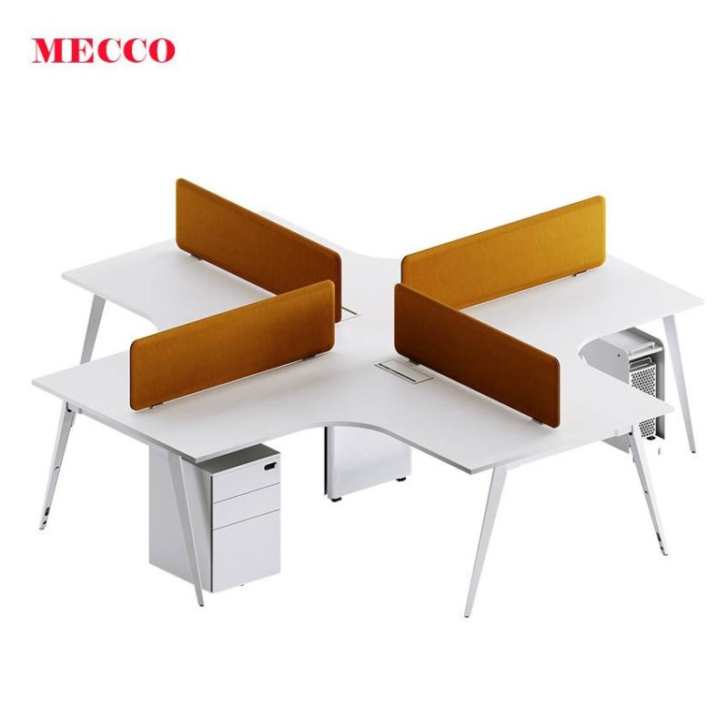 New Design Modern Style Four Person Work Staff Desk Office Workstation