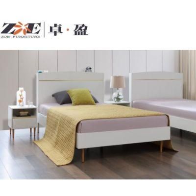 European Design Light Luxury Simple Design Metal Legs Home Furniture Kids Bed