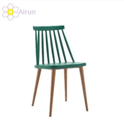 Windsor Outdoor Furniture Garden Stackable Plastic Seat Metal Dining Chair for Sale