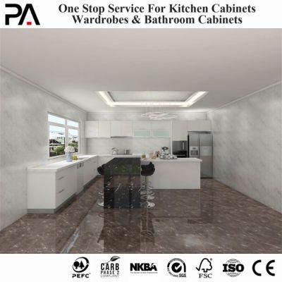 PA China Factory Modern Home Wooden Furniture Island Design Kitchen Cabinets