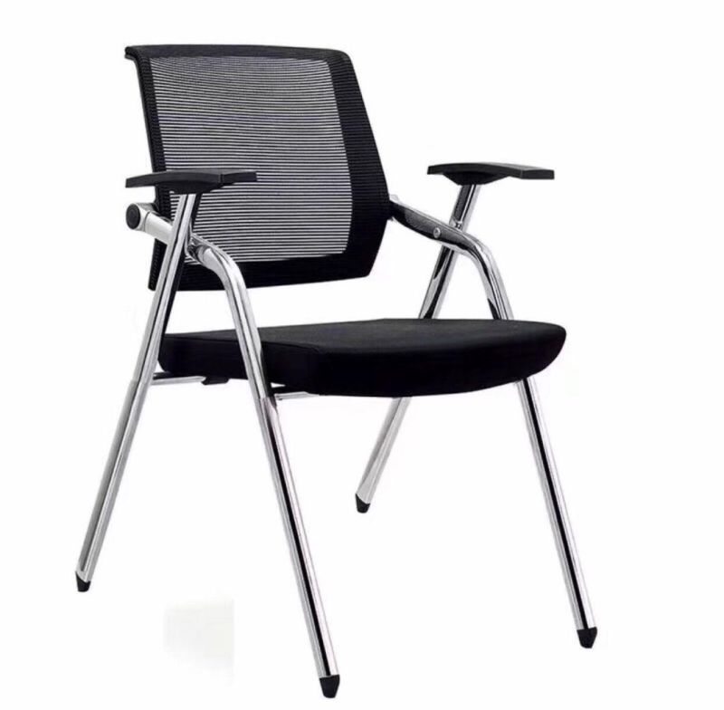 High Quality Folding Chair Office Training Room Chair Stackable Student Mesh Chair with Writing Pad