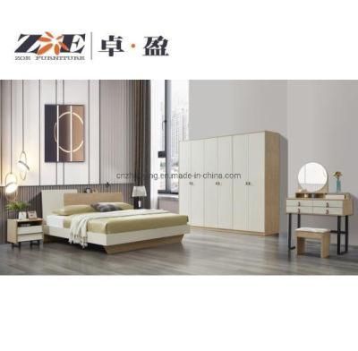 Wholesale Natural Wood Color King Size Apartment Project Adults Furniture Bedroom