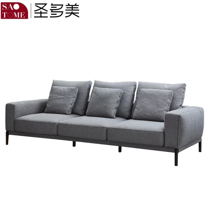 Fabric Non Inflatable Carton Packed Single Living Room Sofa Set