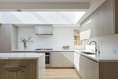 Home Interior Design L-Shaped MID-Sized Modern Kitchen Cupboard Francisco Flat Panel Furniture Kitchen Cabinets