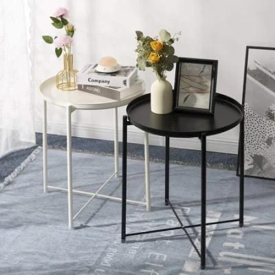 Side Table Metal Waterproof Small Coffee Table Sofa