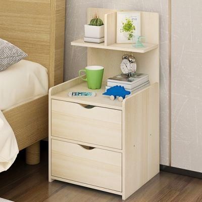 Wood Grain Color Small Bedroom Furniture Night Stand