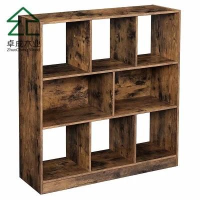 Wooden Bookcase Door Display Rack Modern Portable Bookshelf