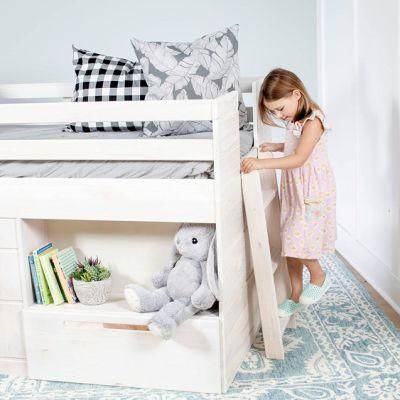 Funny Modern Wood Farmhouse Loft Bed with Drawer Desk Window Castle Twin Size Bed
