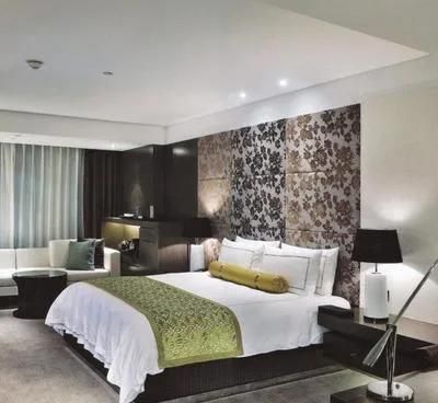 Chinese Customized Luxury Hotel Standard Room Bedroom Furniture / Bedroom Set Furniture (HP-HBF-17)