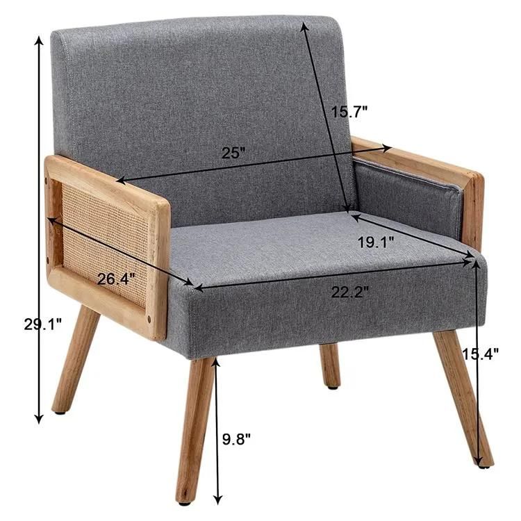 High Quality Handmade Modern Chair Wooden Leg Sofa for Home Use