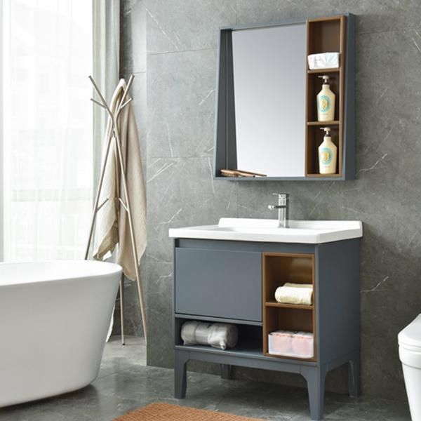 Luxury Single Sink Bathroom Furniture Cabinet Wash Basin Bathroom Vanity
