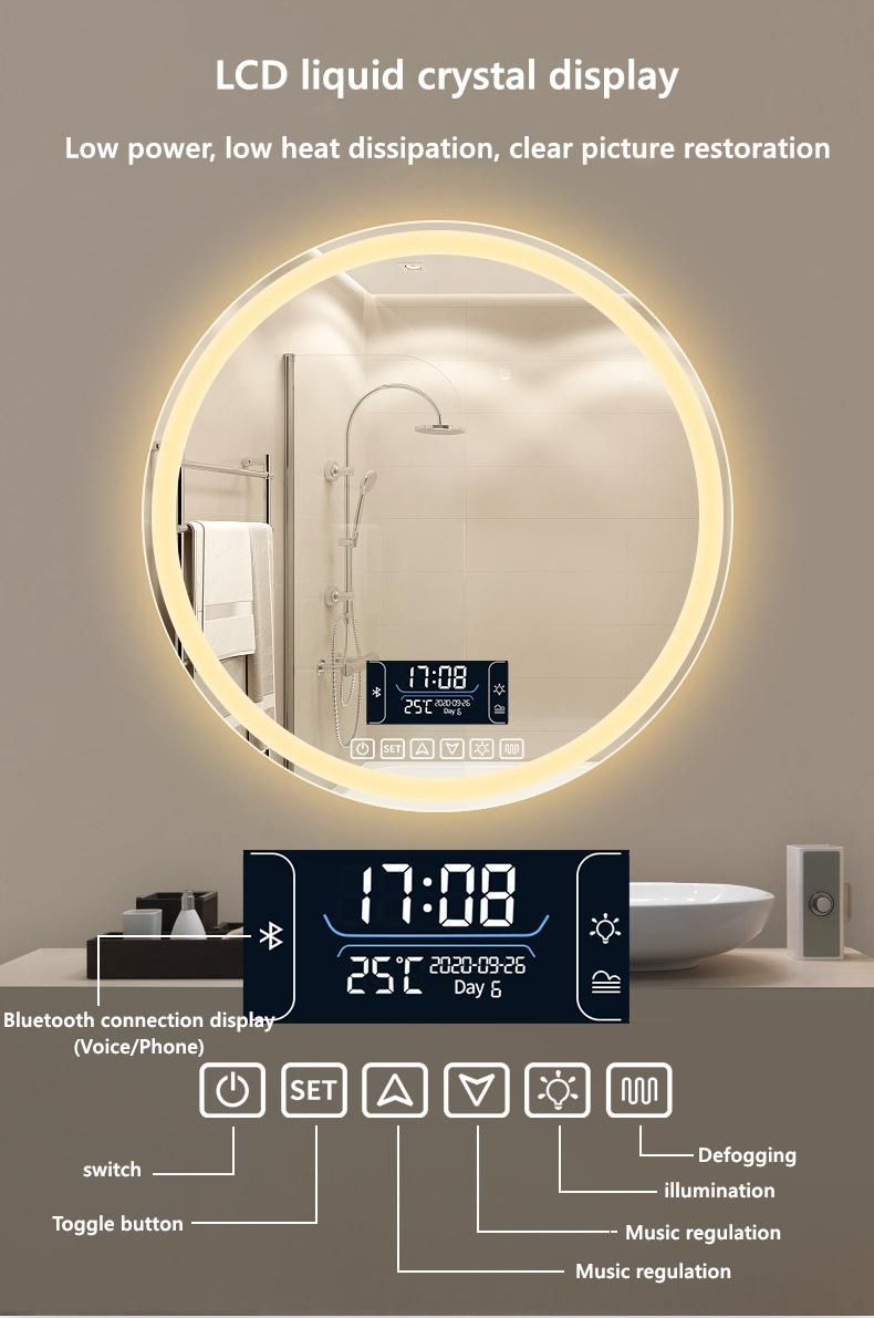 Modern Minimalist Bedroom Hotel Bathroom Bathroom Net Red Wall-Mounted Mirror Smart Mirror 0025
