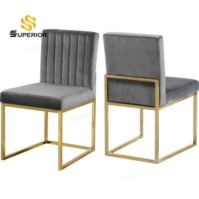 Italian Design Gold Stainless Steel Dining Chairs Wholesale