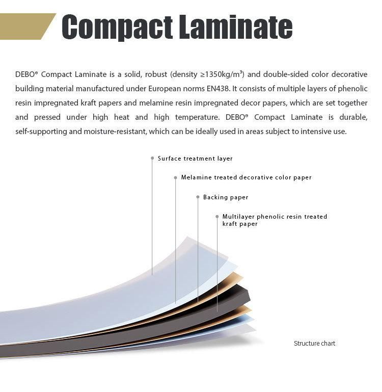 Modern Design 12mm HPL Compact Laminate Company & Staff Locker Without Screw