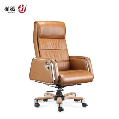 Morden Luxury High-Back Leather Swivel Office Furniture for Boss/Manager