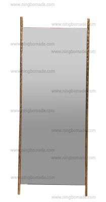Rustic Hand Hammered Collection Furniture Forged Solid Iron Metal with Brass Color Rectangle Full-Length Mirror