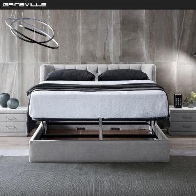 China Wholesale Foshan Factory Bedroom Furniture Set Bed Wall Bed King Bed with Storage Gc1726