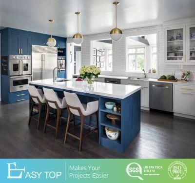 New Design Blue and White Classic Kitchen Cabinet with Quartz