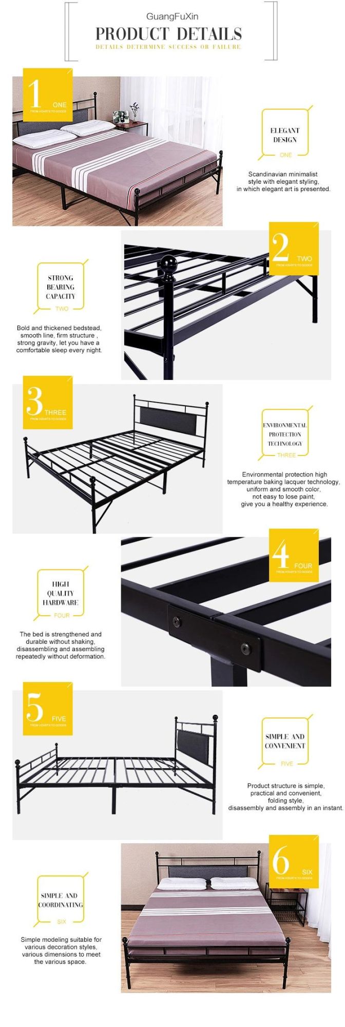 Wholesale Commercial Modern Chinese Bed Frames Bed for Sale