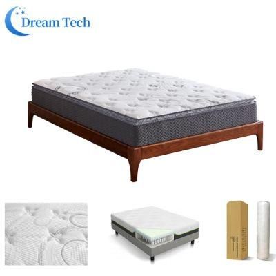 Modern Full Size European Standard Furniture Bed Quality Memory Foam Pocket Spring Pillow Top Pocket Mattress