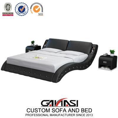 Ganasi Design Modern Graceful Lighting Leather Bed