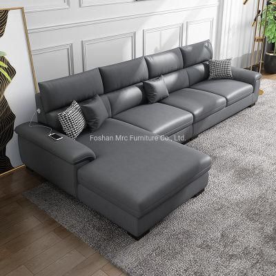 Chinese Modern Deep Soft Furniture Leathaire L Shape Sofa