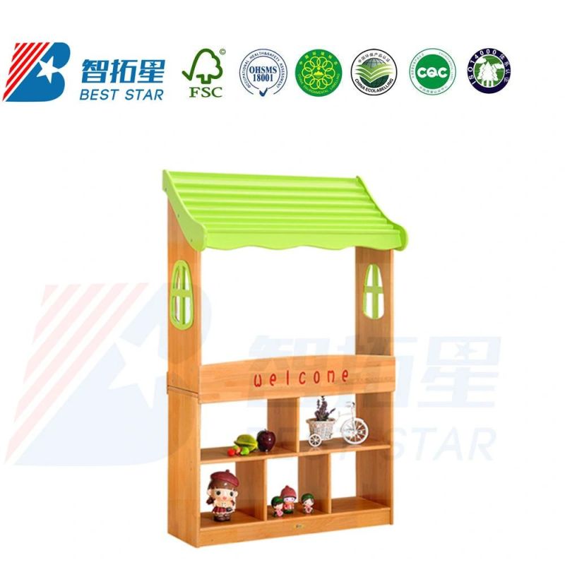 Kindergarten Role-Play Furniture, Preschool Children Playing Area and Indoor Playroom Furniture, Wood Play Game Workstation, Kids Puppet Workstation