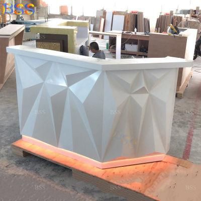 Bar Counter Top Modern LED Hotel Solid Surface Bar Counter Top