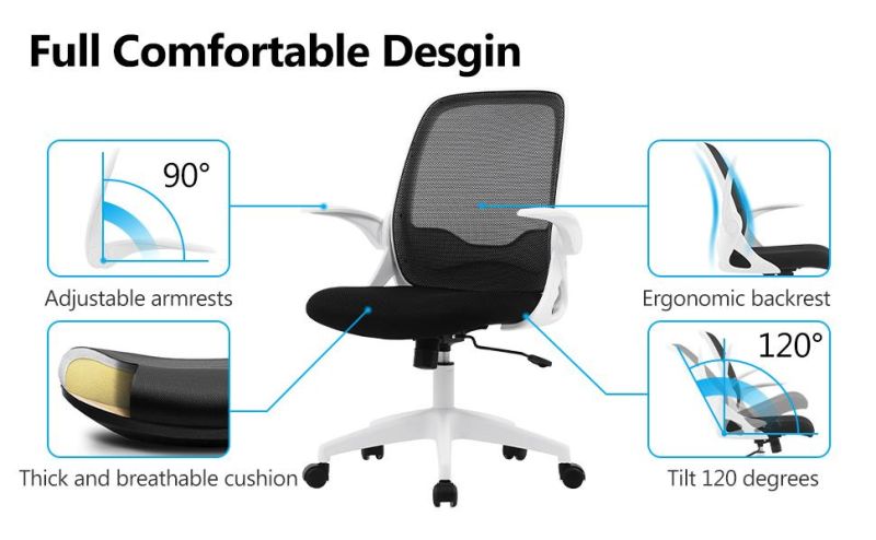Li&Sung Modern Ergonomic Adjustable Height Swivel Mesh Chair