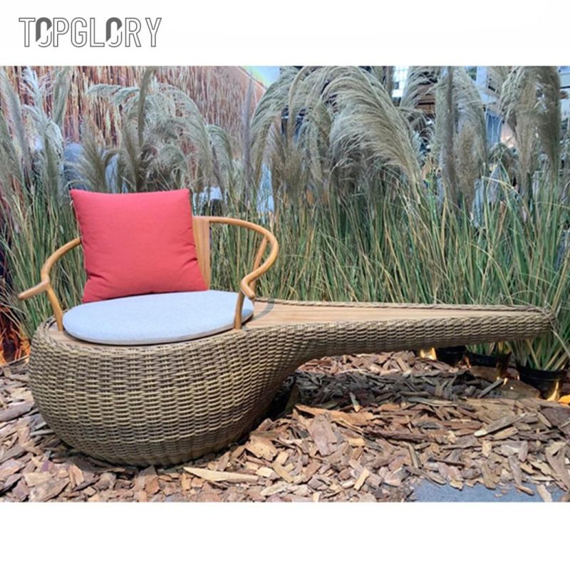 Modern Rattan Furniture Innovative Design Home Hotel Garden Aluminum Frame Outdoor Chair