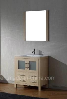 Wood Bathroom Vanity Fashion Cabinet with Cosmetic Mirror