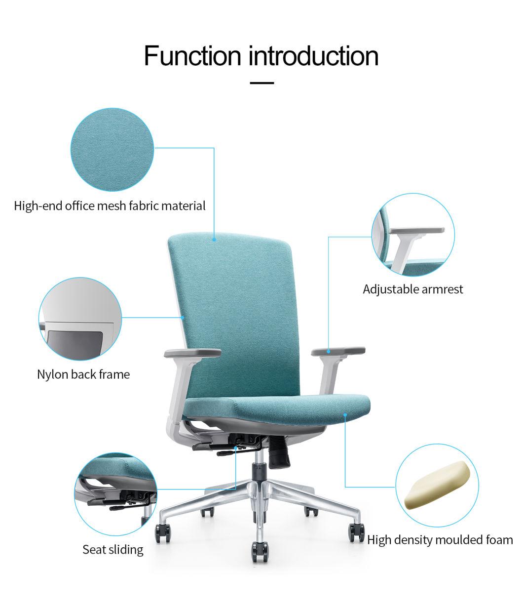 Visitor Swivel Modern Task Home Executive Gaming Beauty Adjustable Armrest PU Fabric Office Chair Furniture