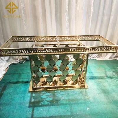 Best Design Banquet Event Party Supplies Metal Wedding Table with Crystal