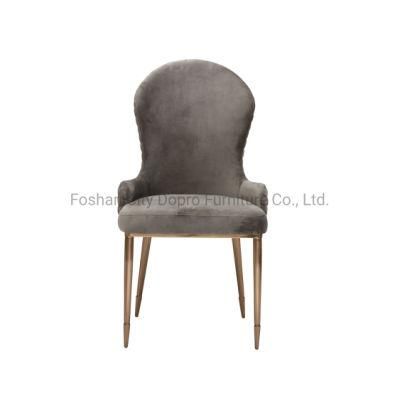 High Quality Luxury Style Stainless Steel Dining Chair with Zipper Back