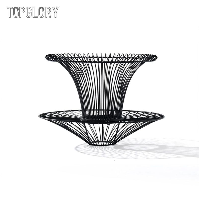 Trumpet Flower Gyro Chair Tumbler 360-Degree Rotating Steel Wire Material Shopping Mall Seat Outdoor Leisure Chair