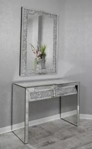 Modern Living Room Luxury Elegant Crystal Mirror Furniture with Console Table