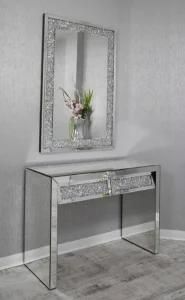 Modern Living Room Luxury Elegant Crystal Mirror Furniture with Console Table