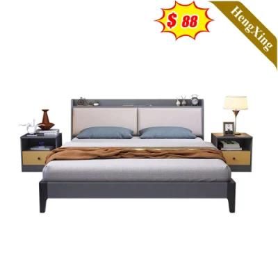 Chinese Modern Double King Beds Wooden Kitchen Dining Hotel Living Room Bedroom Home Furniture
