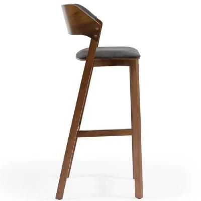High-End Modern Design Hotel Gold Metal Iron Legs Bar Stool High Commercial Armrest Bar Chair for Barpu Leather