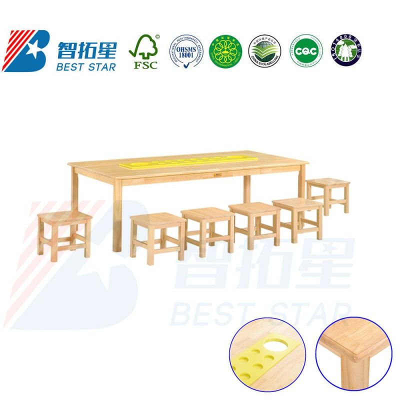 Modernp Layroom Kids Wooden Table, Kindergarten Drawing Table, School Classroom Student Table, Preschool Study Table, Multi-Function Children Rectangle Table