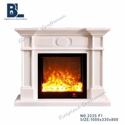 Modern Simple White LED Lights Heating Electric Fireplace Hotel Furniture (323S)