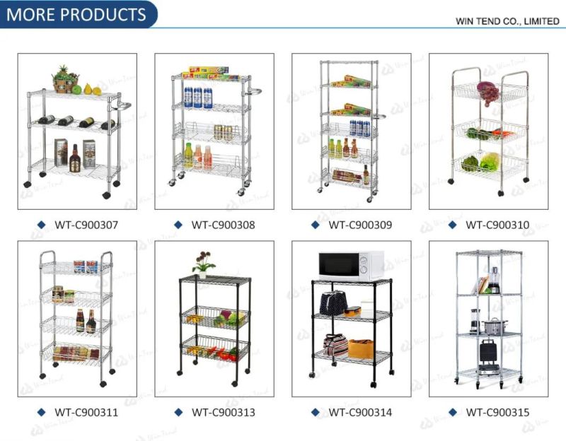 New Arrivals 3 Tiers Rack Basket Trolley for Restaurant Kitchen